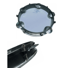 Pandeiro Sambrasil Standard 10' pele branca e fundo preto