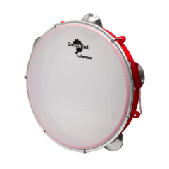 Pandeiro Sambrasil Standard 10' pele branca e fundo vermelho Pandeiro Sambrasil Standard 10' pele branca e fundo vermelho