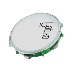 Pandeiro Verde Luen 10 Pol Pele Leitosa Batuka Pagode Samba