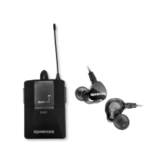 Retorno e Fone sem Fio In-Ear Soundvoice SV01 com receptor e fone extra bass incluso até 50m de distância