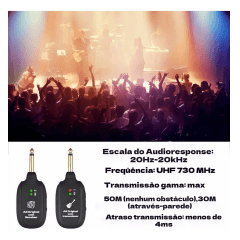 Transmissor Receptor P10 Sem Fio Para Guitarra Baixo Violão