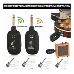 Transmissor Receptor P10 Sem Fio Para Guitarra Baixo Violão