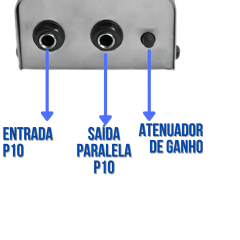 Direct Box Ativo Santo Angelo DBA1 Conexão P10 XLR Phantom Power