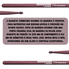 Par Baqueta Bateria 7a Leve Ponta De Madeira