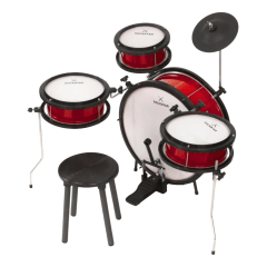Bateria Infantil 5 Peças Luen Rockstar 6" 8" 14" Vermelha