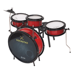 Bateria Infantil 5 Peças Luen Rockstar 6" 8" 14" Vermelha