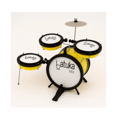 Bateria Infantil Luen Baby Batuca 5 Peças Completas C/ Prato