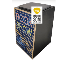 CAJON ELETRICO JAGUAR K2 PB 015 ESTAMPA ROCK SHOW