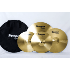 Kit De Pratos Para Bateria Dreamer Brass 14/16/20 + Bag