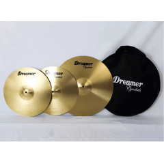 Kit De Pratos Para Bateria Dreamer Brass 14/16/20 + Bag