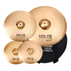 Kit Pratos Bateria Orion Solo Pro10 SP70 Hi-hat Crash Ride 20''