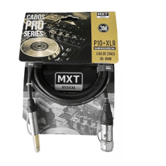 Cabo De Microfone P10 Xlr Mono Mxt Pro Series - 3 Metros