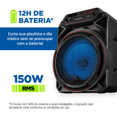 Caixa Amplificada Bluetooth Mondial CM-150 - Bivolt 75W