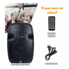 Caixa Ativa K-audio 12 Kba12 Bluetooth Usb 250w Rms