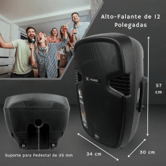 Caixa Ativa K-audio 12 Kba12 Bluetooth Usb 250w Rms