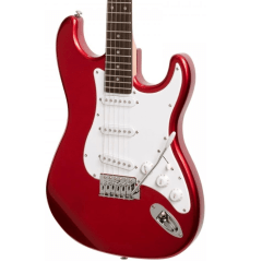 Guitarra Aria STG-003 Vermelha Captadores OS-1 Ponte Tremolo VFT-1