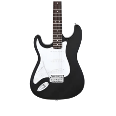 Guitarra Canhoto Aria STG-003/m Lh Black Captação Single Coil 6 Cordas Preta