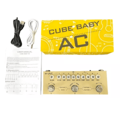 Pedaleira de efeito M-Vave Cube-Baby AC creme Violão