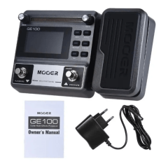 Pedaleira Multi efeitos para Guitarra Mooer GE100 com Pedal de Expressão, Simulação de Amplificadores, Afinador, Looper e 66 Efeitos