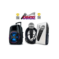 Kit 10 Caixa 250w + 1 microfone com fio