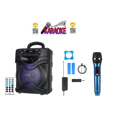 Kit 2 karaoke caixa 30w + 1 Microfone sem fio 