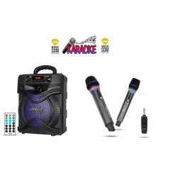 Kit 3 Karaoke caixa 30w + 2 microfones sem fio