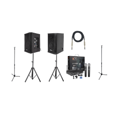 Kit Som 1 Caixa Ativa + Passiva Donner 10'' com 150w