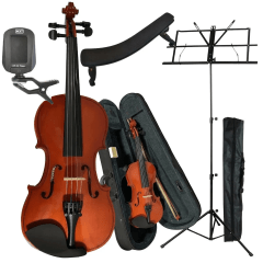 Kit Violino 4/4 Estante Afinador Espaleira