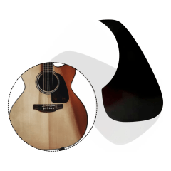 Escudo Protetor Adesivo Para Violão Preto Liso