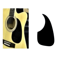 Escudo Protetor Adesivo Para Violão Preto Liso