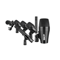 Kit De Microfone p/ Bateria Skp Drum 7 (Cor Preto) Kit De Microfone p/ Bateria Skp Drum 7 (Cor Preto)