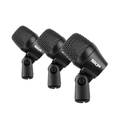 Kit De Microfone p/ Bateria Skp Drum 7 (Cor Preto)