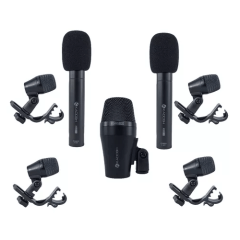 Kit Microfones Para Bateria Kadosh Kmd 207 Kmd-207 7 Peças Cor Preto