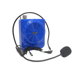 Microfone com Mini caixa de som Recarregavel azul