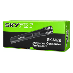 Microfone Condensador Shotgun Skypix Skm22 Profissional Preto