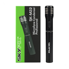 Microfone Condensador Shotgun Skypix Skm22 Profissional Preto