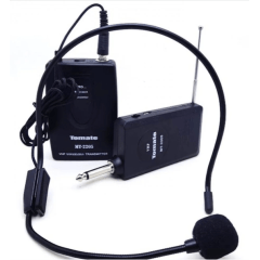Microfone De Lapela e Headset Transmissor Sem Fio Kit Completo - Tomate