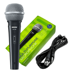 Microfone De Mão Shure Dinâmico C/ Fio Sv100 Microfone De Mão Shure Dinâmico C/ Fio Sv100