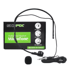 Microfone Headset Com Fio Sk-mh20 P2/p10 Palestra Reunião