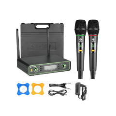 Microfones Sem Fio De Mão UHF Recarregavel Kadosh K-422M