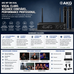 Microfone sem fio AKG WP 300 DUAL