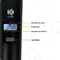 Microfone Sem Fio Duplo Kadosh K392 Profissional Modelo 2026