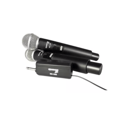 Microfone Sem Fio Duplo Recarregavel  Vhf Mm120d Soundvoice Lite