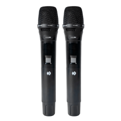 Microfone Sem Fio Duplo Uhf Kadosh-k-382m Cardióide Dinâmica Preto