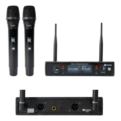 Microfone Sem Fio Duplo Uhf Kadosh-k-382m Cardióide Dinâmica Preto