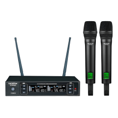 Microfone Sem Fio Profissional Sk-pro900 Uhf Duplo Mão 200 Canais Skypix 