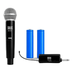 Microfone Solus Sem Fio Mm-110 Preto Microfone Solus Sem Fio Mm-110 Preto