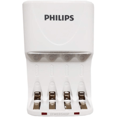 Carregador de Pilhas Philips com 4 Pilhas Aa Recarregáveis 2450mAh