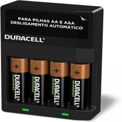 Carregador De Pilhas Recarregáveis Duracell Aa/aaa Com 4 Aa