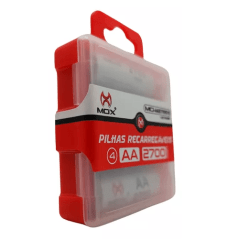 Cartela Com 4 Pilha Aa 1.2v Recarregável 2600mah